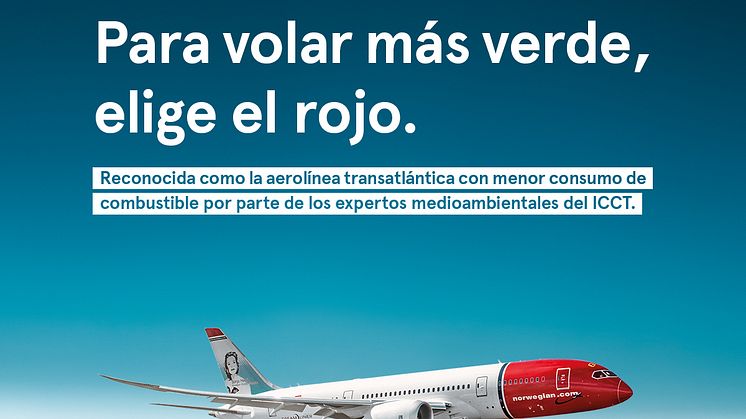 Para volar más verde, elige el rojo.