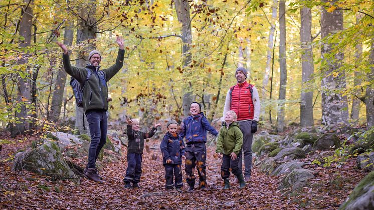 Familj på besök på Balsberget. Fotograf: Jenny Ahlqvist