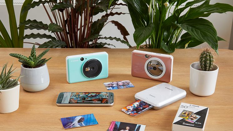 Skyd, print og del selfies på farten med instant-kameraprinterne Canon Zoemini S og Canon Zoemini C 