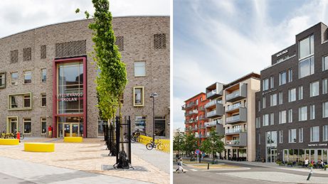 Hylllievångskolan belönas med Stadsbyggnadspriset och miljöbyggpriset Gröna Lansen går till fastigheten Klyvaren 3. Foto: Bojana Lukac, Malmö stadsbyggnadskontor