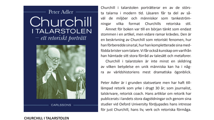 Ny bok: Churchill i talarstolen