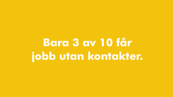 FB bara 3 av 10 får jobb utan kontakter