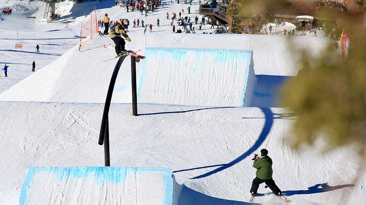 Jesper Tjäder på världscupen i Mammoth Mountain, USA. Foto: Buchholz/FIS