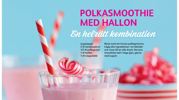 Polkasmoothie - från Skånemejeriers nya kokbok Ät Godare