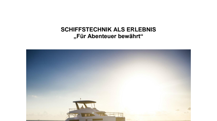 SCHIFFSTECHNIK ALS ERLEBNIS