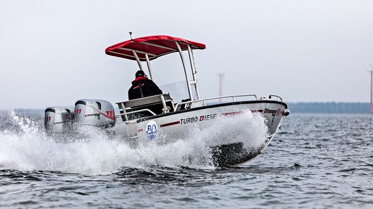 Hi-res image - YANMAR - YANMAR's Dtorque diesel outboard engine is available for live demos at this year's Kieler Woche in Kiel, Germany