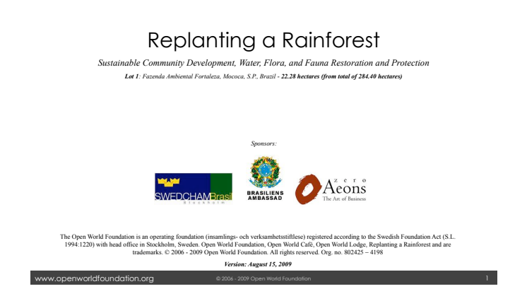 Replanting A Rainforest 