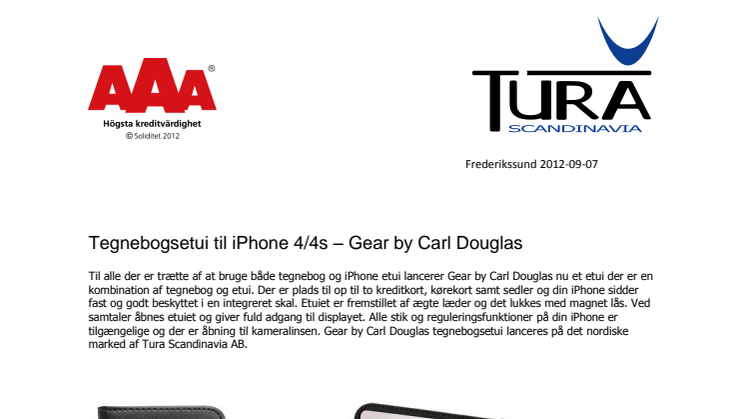 Plånboksfodral till iPhone 4/4s – Gear by Carl Douglas