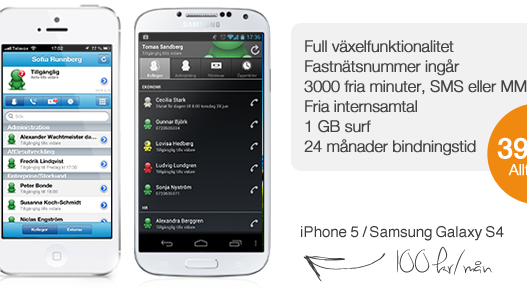 Telavox paketerar om Mobil växel