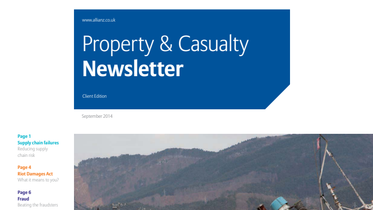 Property & Casualty Newsletter - Part 1 Supply Chain Risk