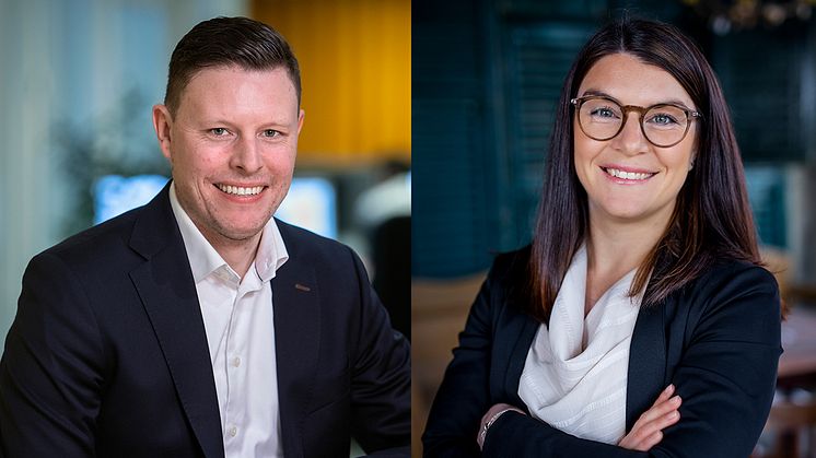Robert Karlsson, vd Arento och Mathilda Scott, HR-chef, blir en del av Svevias koncernledning.