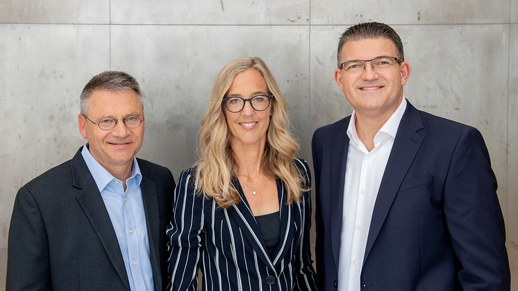 SYZYGY GROUP Vorstand (v.l.) Erwin Greiner (CFO), Franziska von Lewinski (CEO), Frank Ladner (CTO) - Foto: Martina van Kann