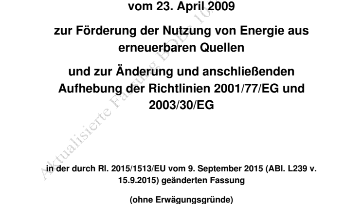 2. Richtlinie 2009/28/EG konsolidierte Fassung vom 15.09.2015 (BDBe)