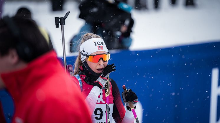 Ingrid Landmark Tandrevold (Fossum IF) skal gå verdenscup i Hochfilzen 9. - 15. desember. Foto: Sondre Eriksen Hensema/Norges Skiskytterforbund