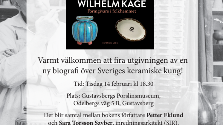 Inbjudan till release om Wilhelm Kåge-biografi