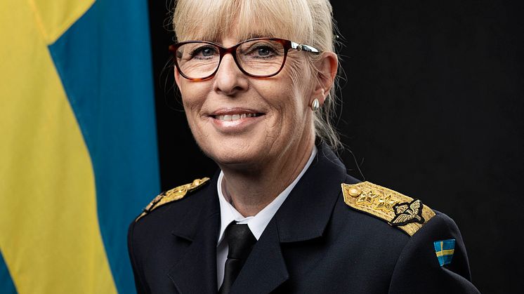 Generalmajor Lena Hallin  chef för den militära underrättelse- och säkerhetstjänsten. Foto: Axel Öberg/Försvarsmakten