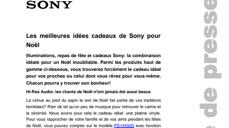 ​Les meilleures idées cadeaux de Sony pour Noël