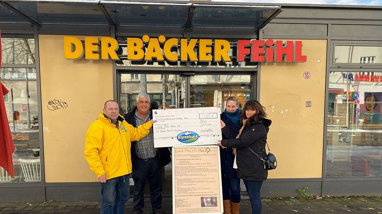 Gemeinsam für den guten Zweck: Alpenhain und Berliner Bäcker Feihl spenden 2.250 Euro an das Emmi-Pikler-Haus e. V.