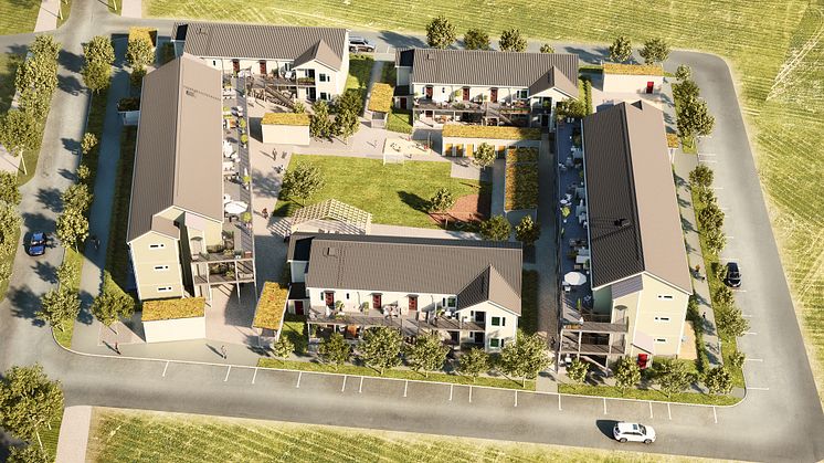 ​OBOS bygger 100 bostäder i Dalby – varav 54 hyrs ut till kommunen för nyanlända