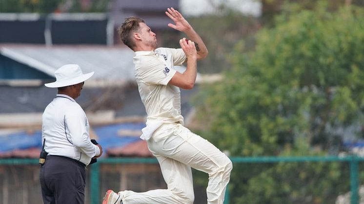 Tom Bailey bowled Priyank Panchal with the last ball of the day in England Lions second unofficial Test against India A