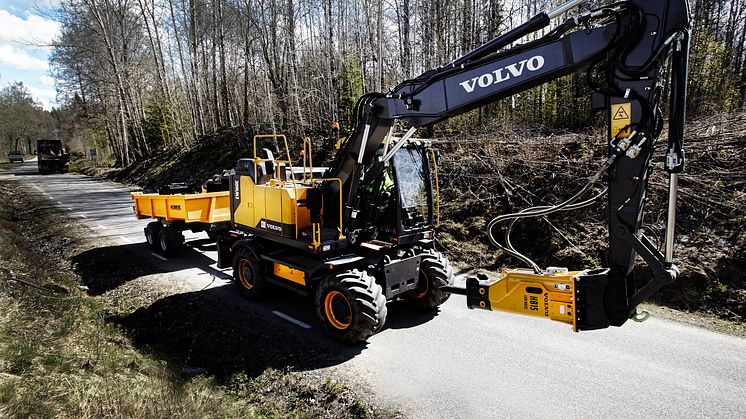 Volvo EW160E hos Linde Schakt