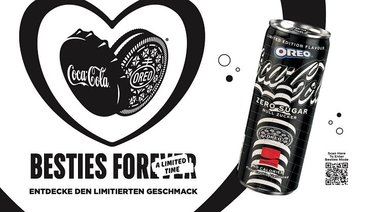 Coca-Cola® und OREO® vereinen sich als „Besties“ - Limitierte Getränkeedition, die beide ikonischen Geschmäcker perfekt miteinander verbindet