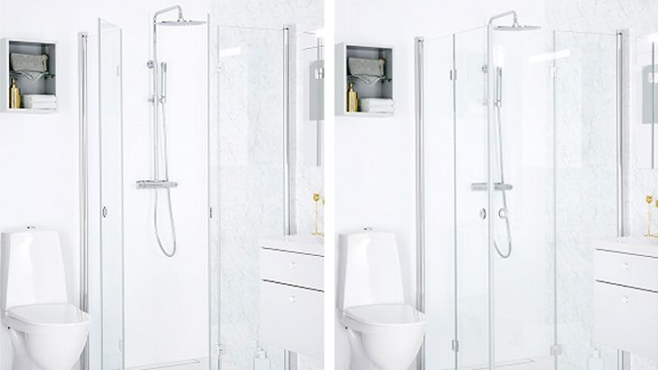 Den nye dusjveggserien SYNC fra INR – perfekt for bad med begrenset plass