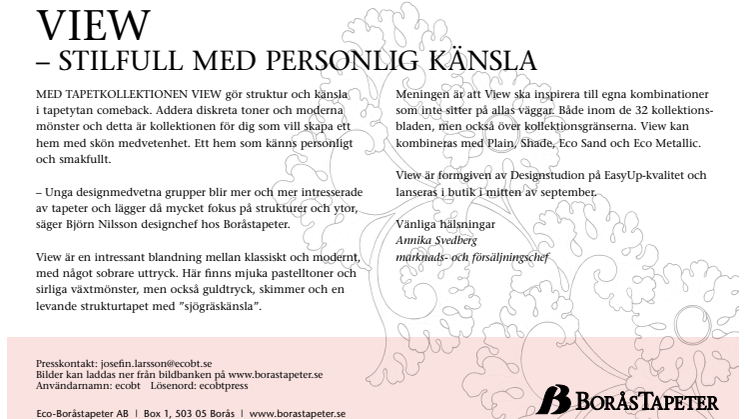 VIEW – stilfull med personlig känsla