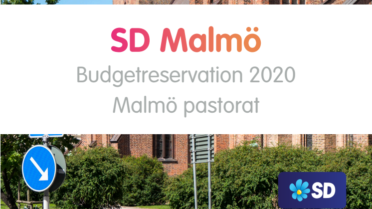 Sverigedemokraternas budgetreservation 2020 - Malmö pastorat