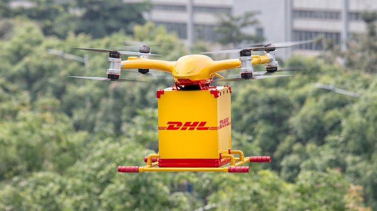DHL Express lanserar leveransservice via drönare i Kina
