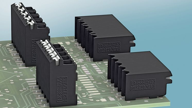 Rugged SMD PCB terminals with push-in connection technology