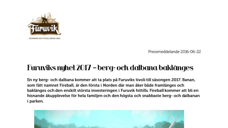 Furuviks nyhet 2017 – berg- och dalbana baklänges