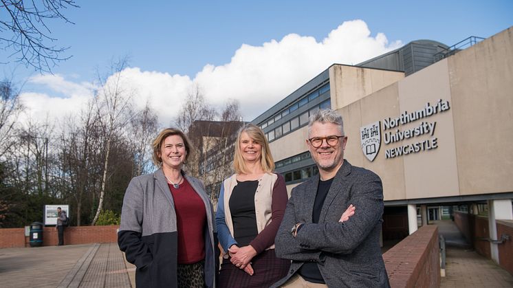 Dr Ian Robson with Sally Noden and Val Hobson of Action for Children