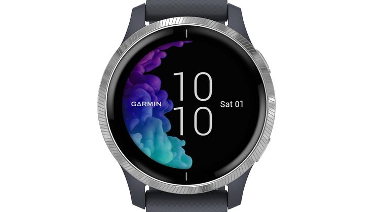 Die neue venu von Garmin überrascht in vier Farbvarianten mit einem stylischen AMOLED-Display. 