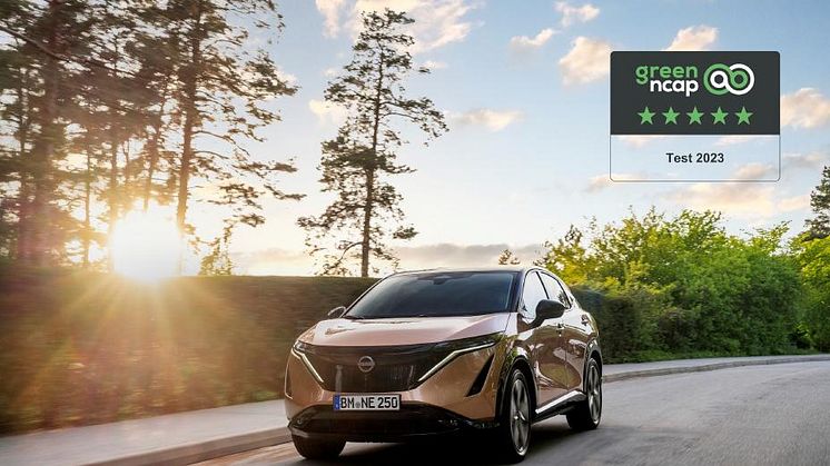 Nissan Ariya oppnår 5 stjerner i Green NCAP