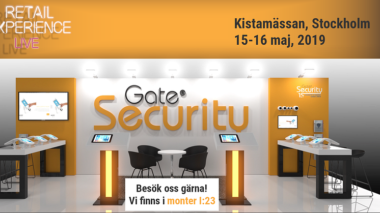 Gate Security kommer till Retail Experience Live 2019 på Kistamässan 15-16 maj