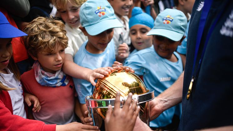 Young people see the ICC Men's Cricket World Cup up close in 2019. Photo: Getty Images