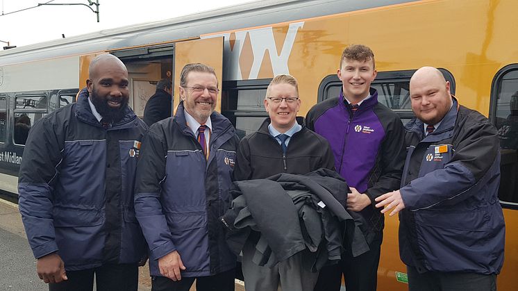 West Midlands Railway staff hand over uniforms to the Salvation Army