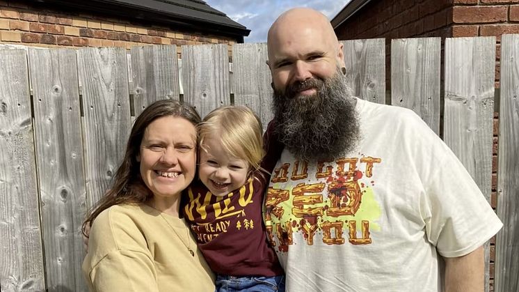 WARNING OTHERS: Stroke survivor Paul Mclean with his wife Suzanne and son Lorcan