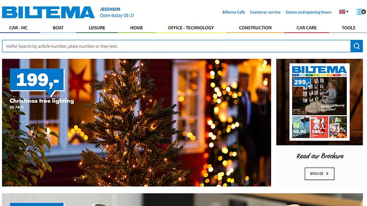 Biltema launches new English-language website