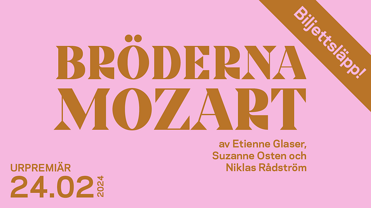 Suzanne Ostens "Bröderna Mozart" får urpremiär på Folkteatern – nu släpps biljetterna!