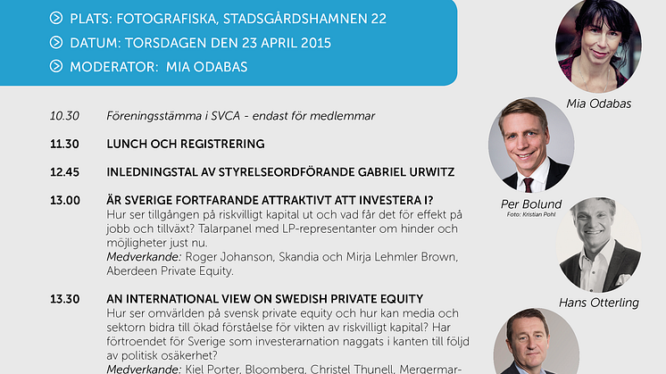 Kapitalet som bygger det framtida Sverige - 23 april på Fotografiska. Program och anmälan!
