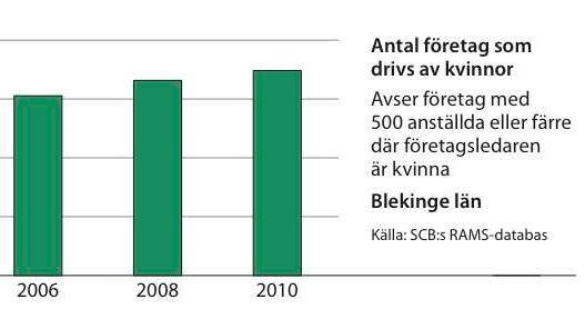 Kvinnors företagande ökar i Blekinge