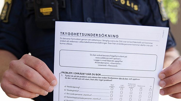 Nu får över 11 000 helsingborgare tycka till om tryggheten i området där de bor. Foto: Polismyndigheten