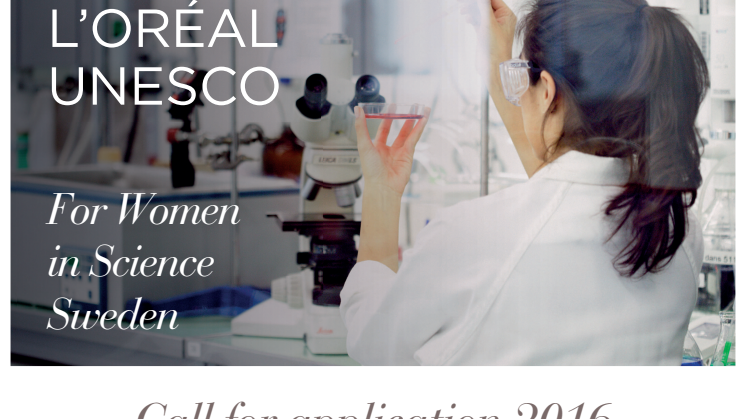 Utlysning av L’Oréal-Unesco For Women in Science-priset i Sverige med stöd av Sveriges unga akademi