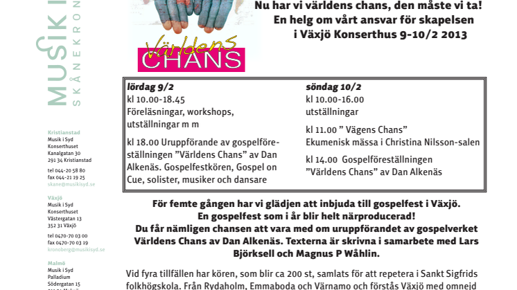 Växjö Gospelfest 2013 - Världens Chans