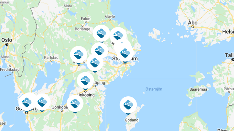 Sveriges största och mest flexibla nät för SITHS kortutgivning (Vi har ca 100 tillgängliga utgivningskontor för kortutlämning, vi uppdaterar kartan löpande.)