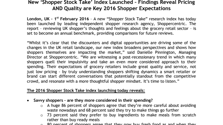 WindowOn...Shopper Stock Take 2016