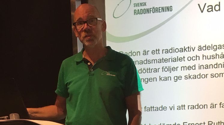 Dag Sedin - Svensk Radonförenings Ordförande under seminariet i Almedalen