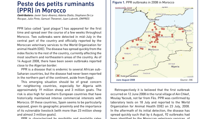 Karta och bakgrund på PPR-situationen i Marocko